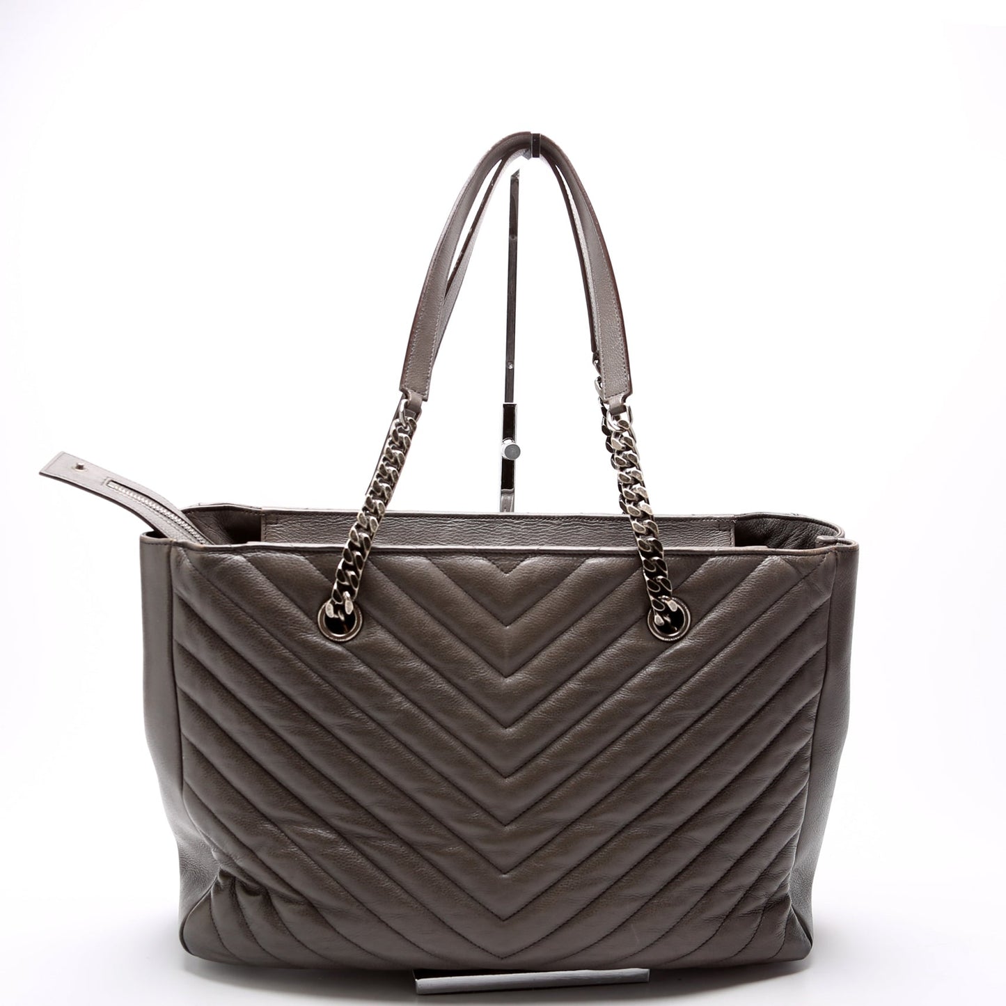 Chevron Large Tote Sheepskin Grey