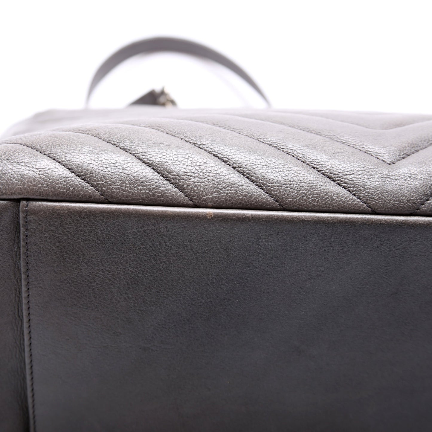 Chevron Large Tote Sheepskin Grey