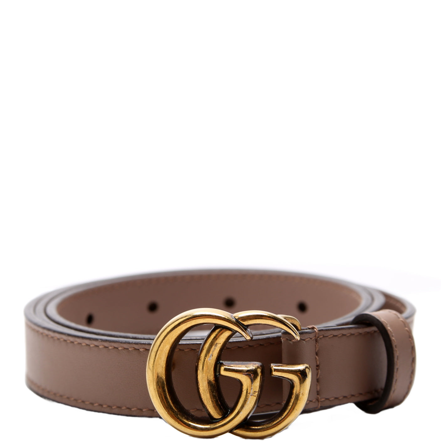 Gucci  GG Marmont Thin Belt Size / Brown