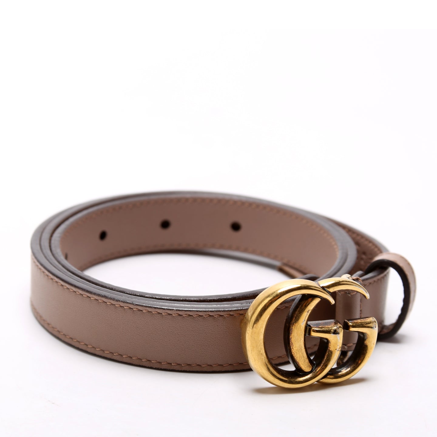 Gucci  GG Marmont Thin Belt Size / Brown