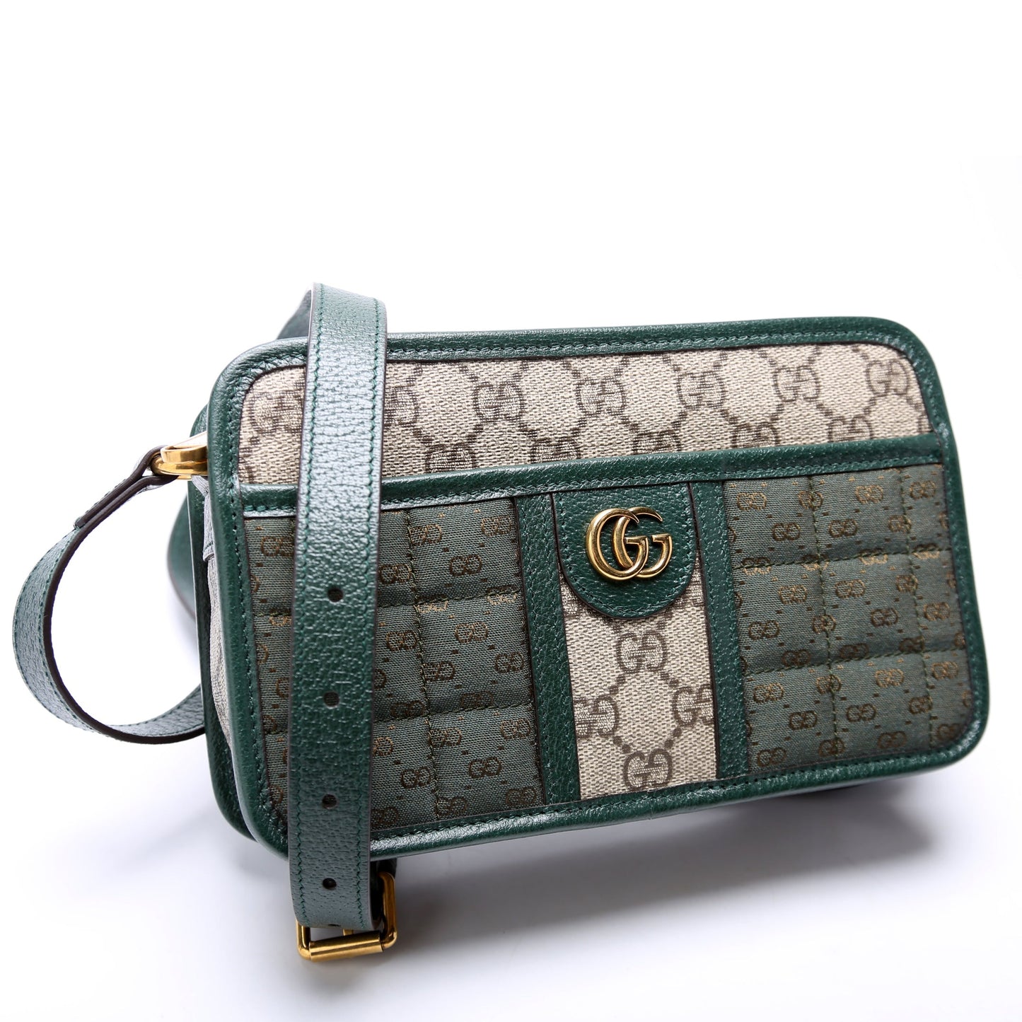 Gucci  GG Supreme Canvas Mini Shoulder Bag Green