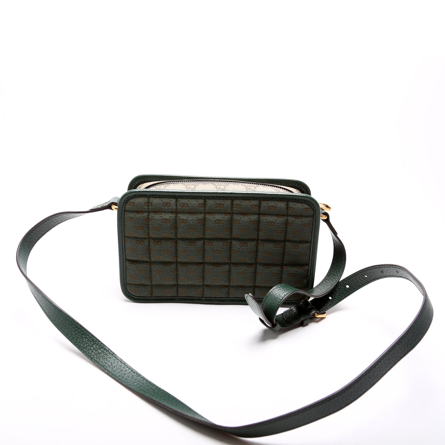Gucci  GG Supreme Canvas Mini Shoulder Bag Green