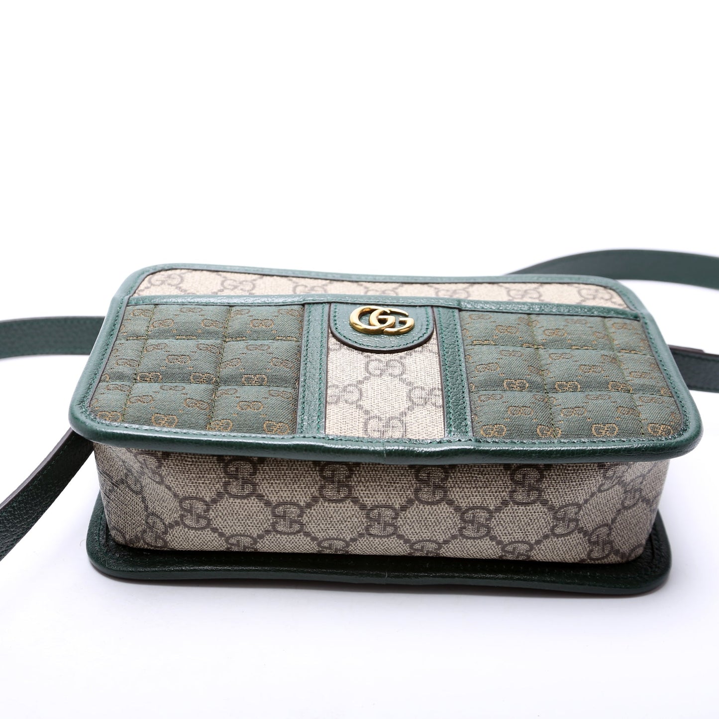 Gucci  GG Supreme Canvas Mini Shoulder Bag Green