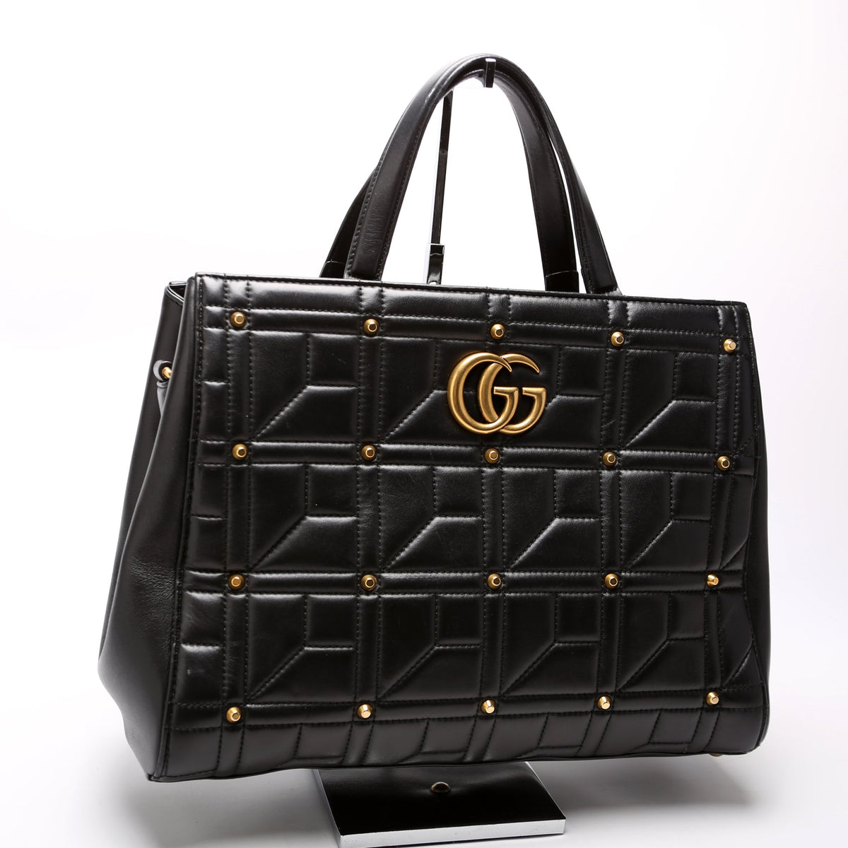 Marmont Studded Top Handle Black