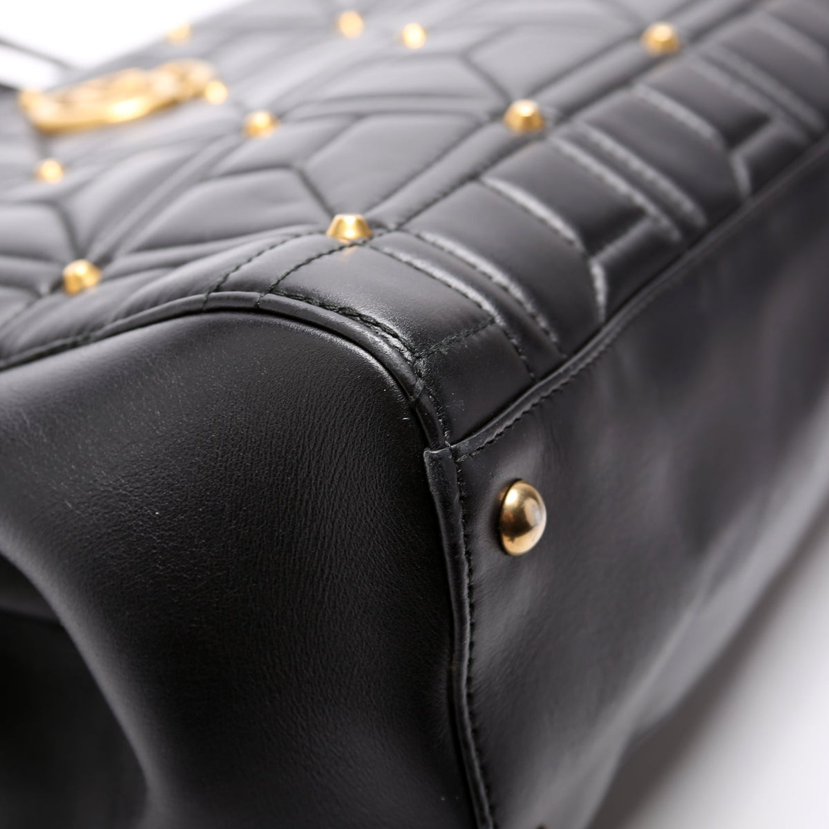 Marmont Studded Top Handle Black