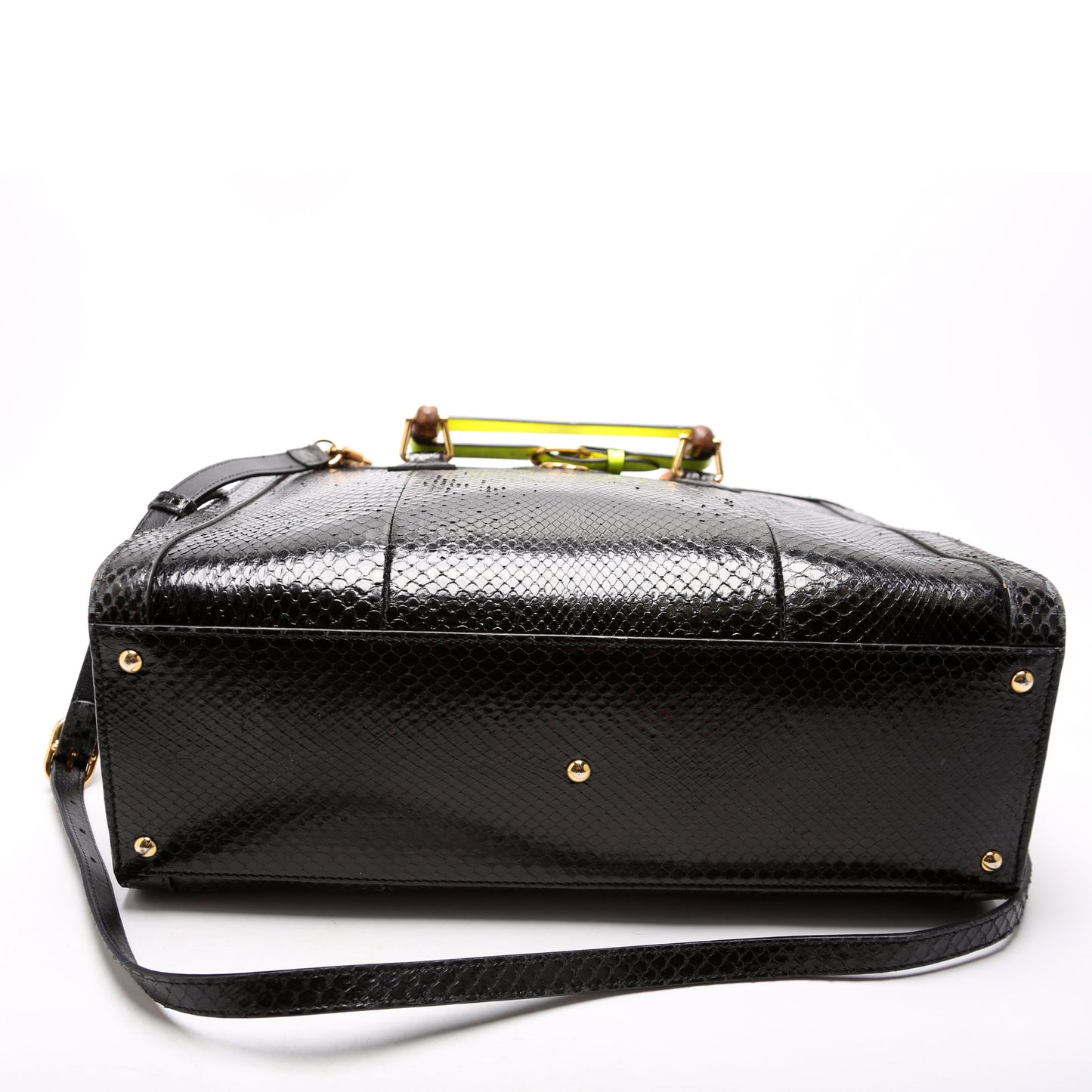 Diana Python Medium Tote Black