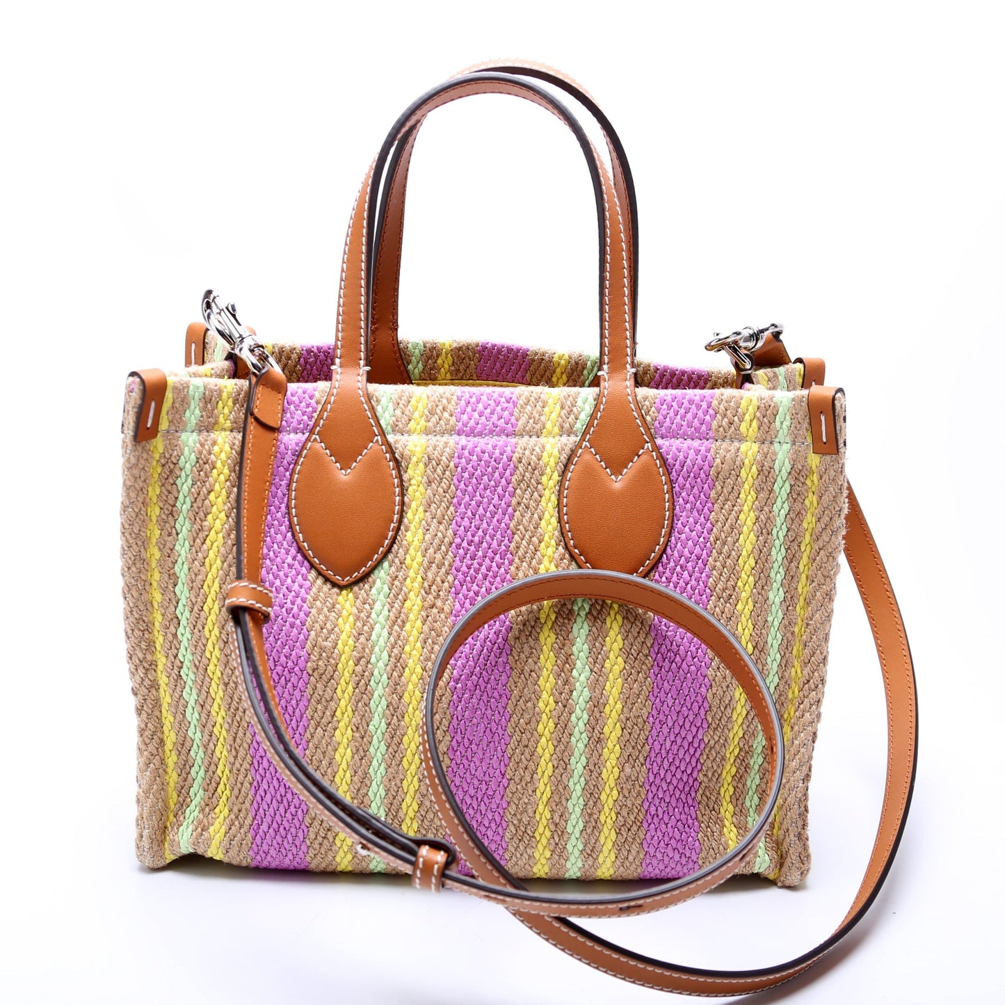 Jute Tote Small Multicolor/Brown