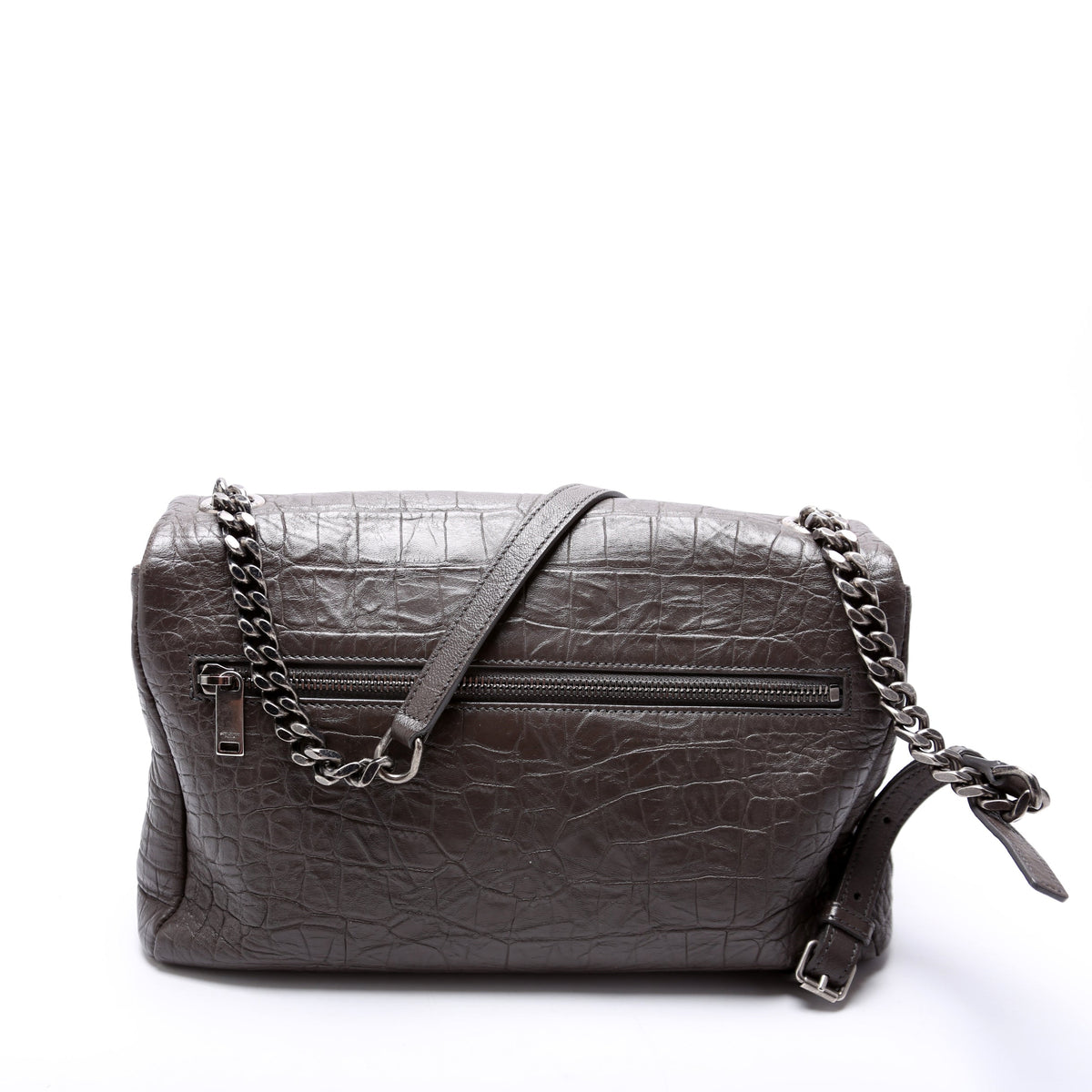West Hollywood Medium Crocodile Embossed  Brown