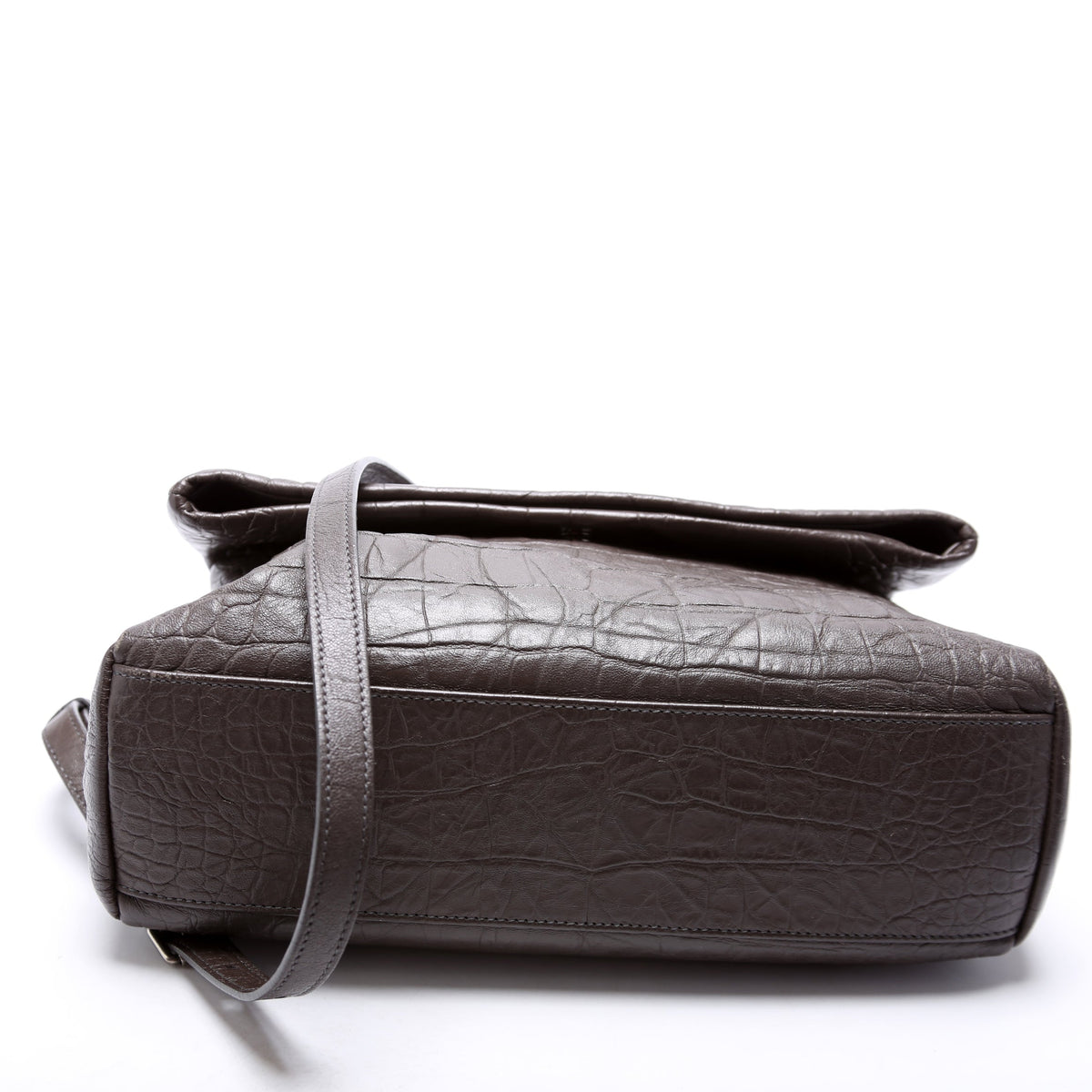 West Hollywood Medium Crocodile Embossed  Brown