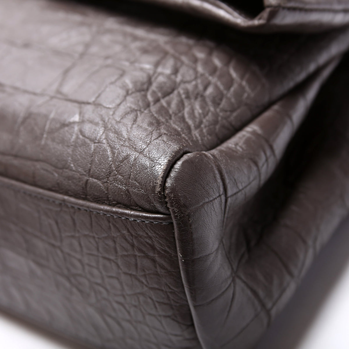 West Hollywood Medium Crocodile Embossed  Brown