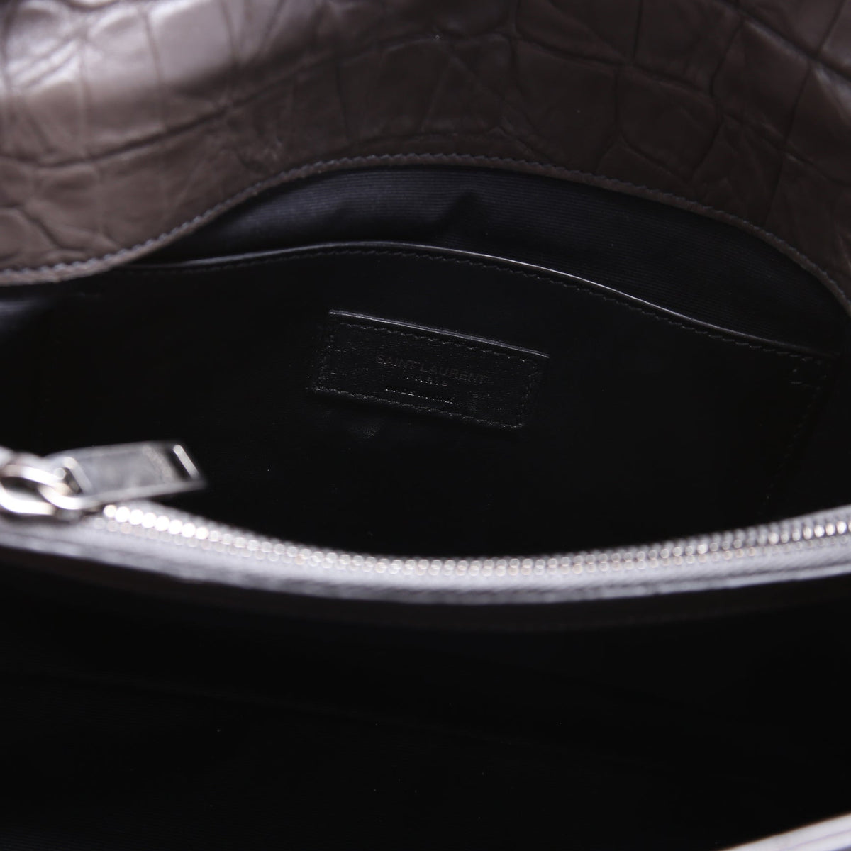 West Hollywood Medium Crocodile Embossed  Brown
