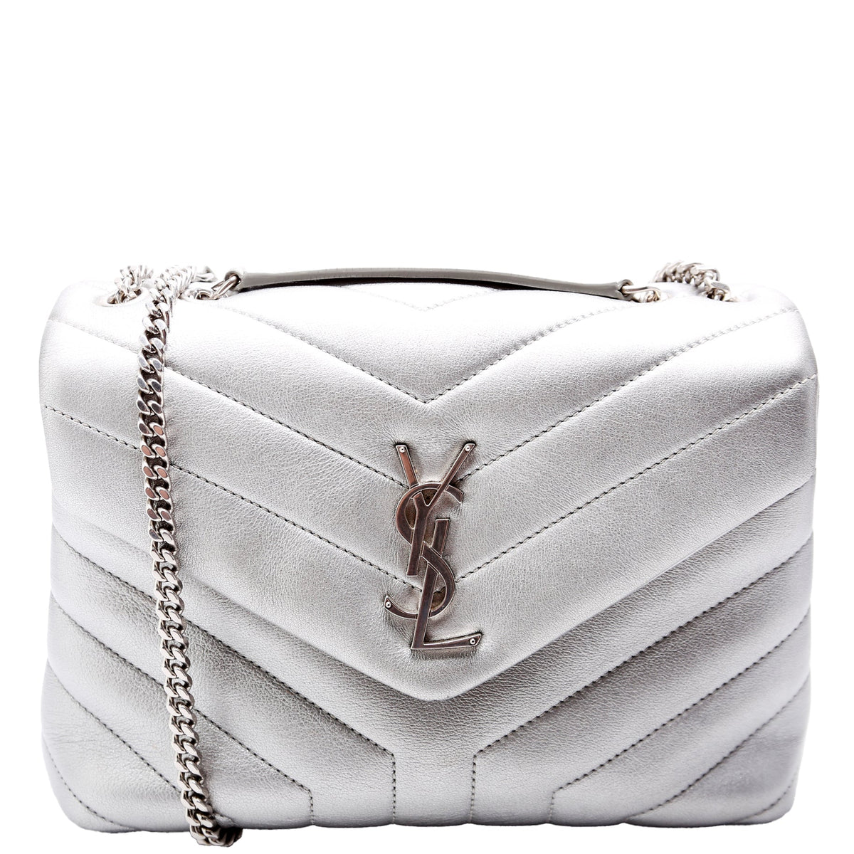 LouLou Satchel Small  Silver