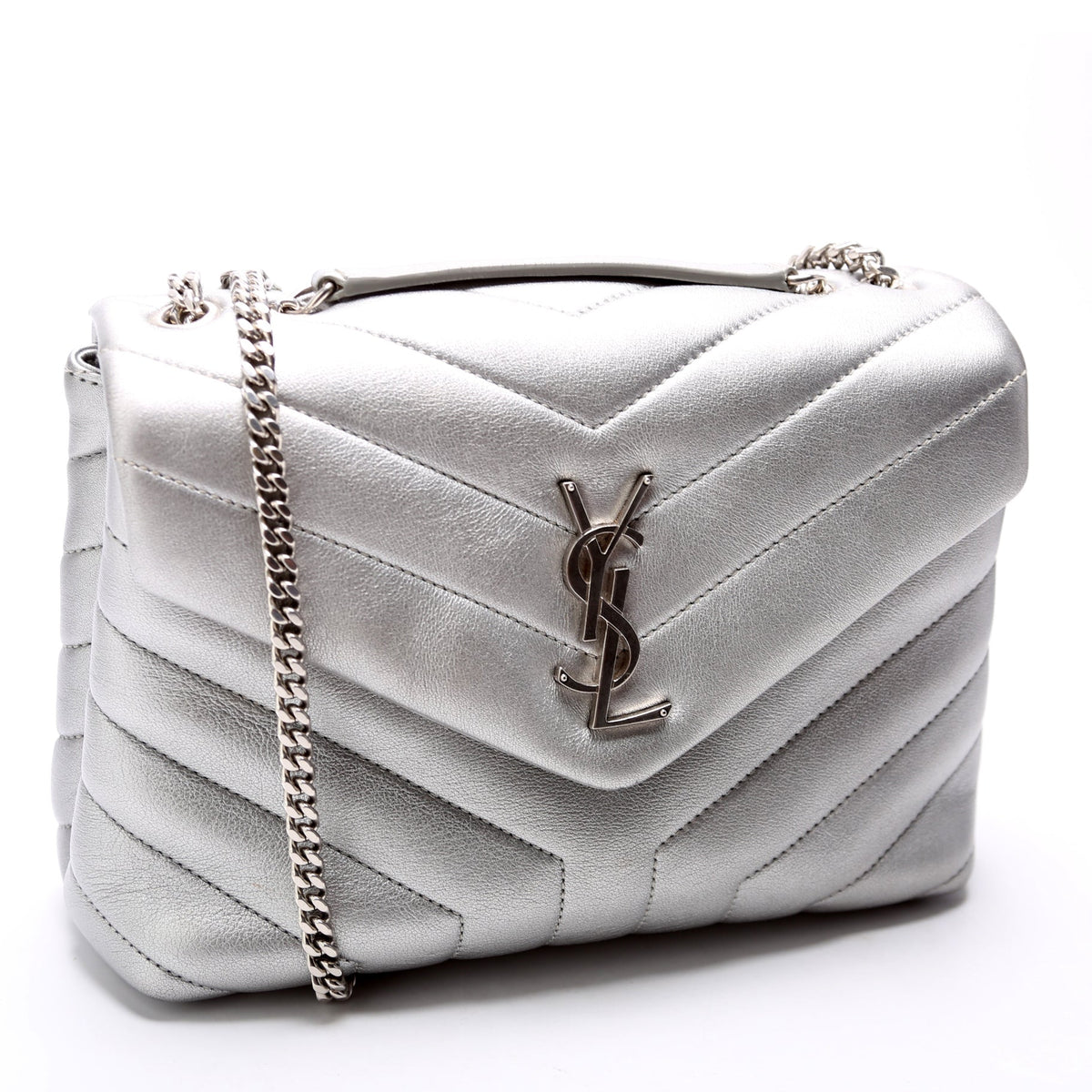 LouLou Satchel Small  Silver