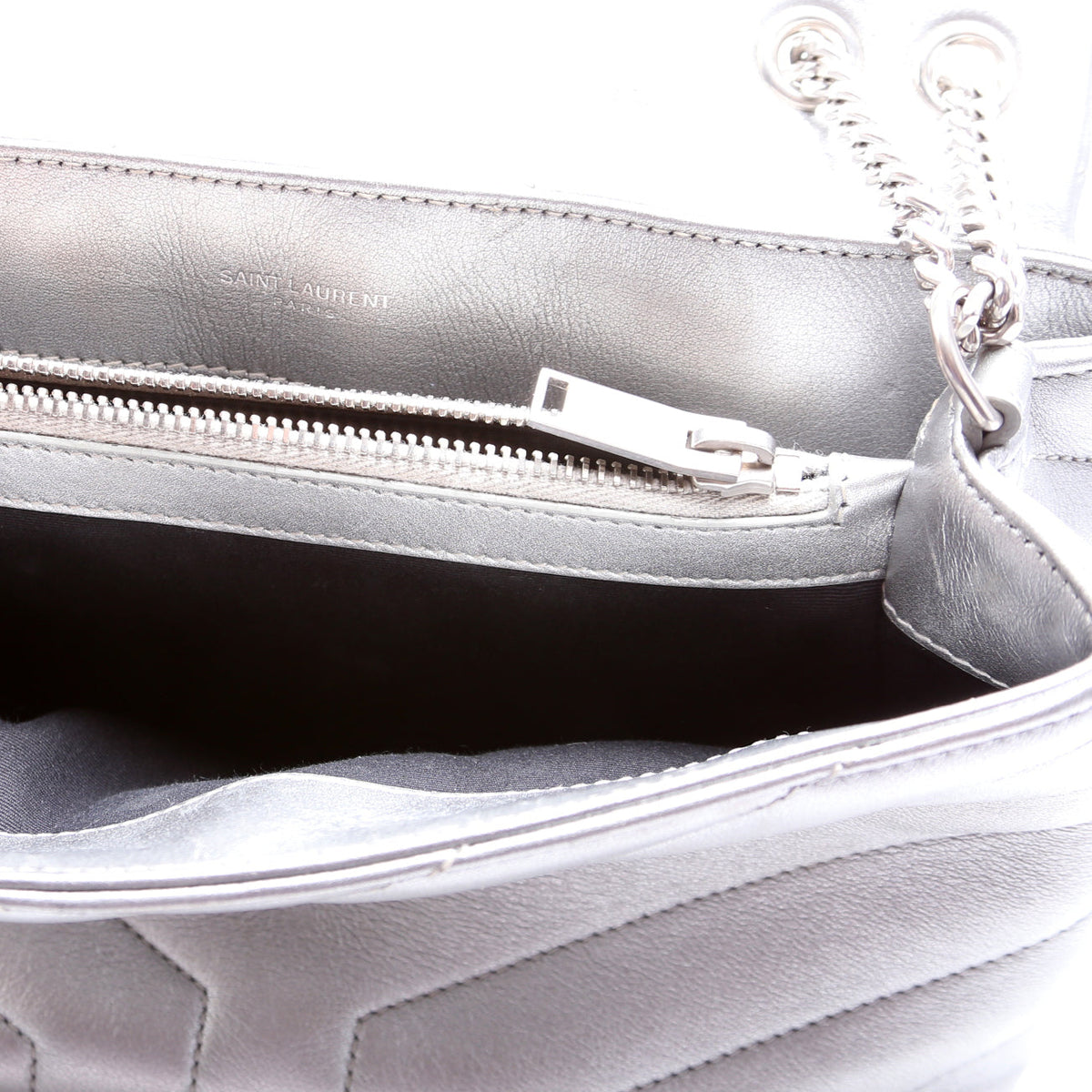 LouLou Satchel Small  Silver