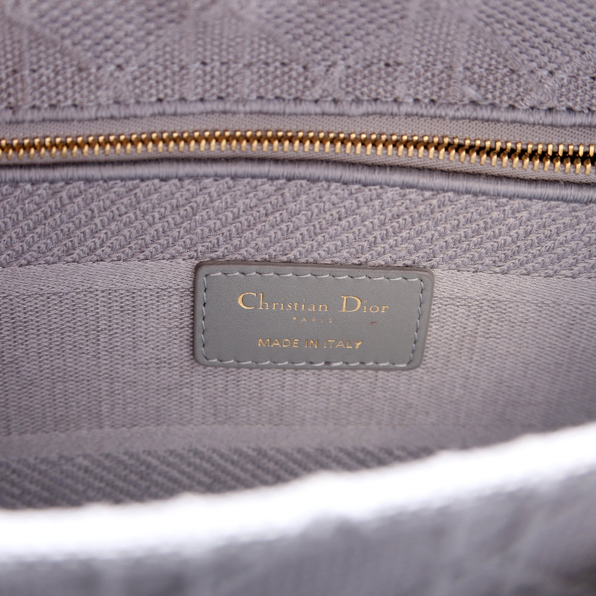 Lady D-Lite Embroidered Cannage Large Grey