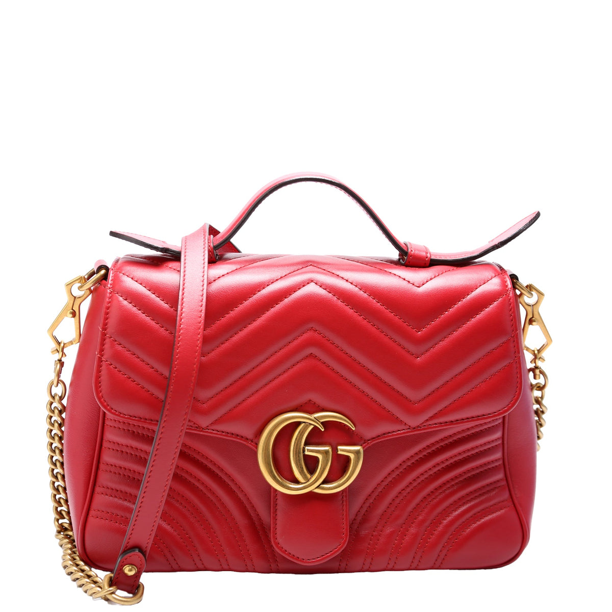 GG Marmont Small Top Handle Red