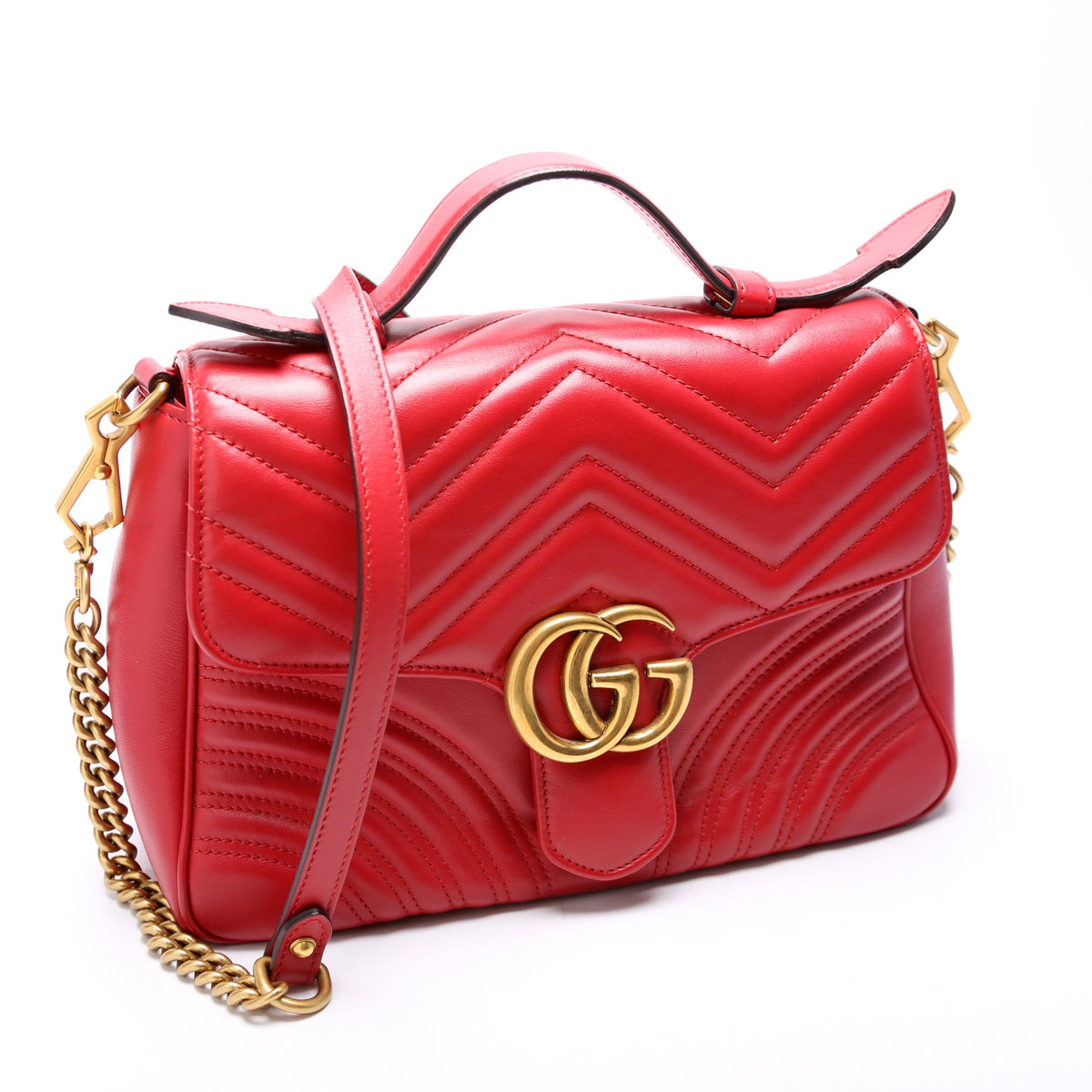 GG Marmont Small Top Handle Red