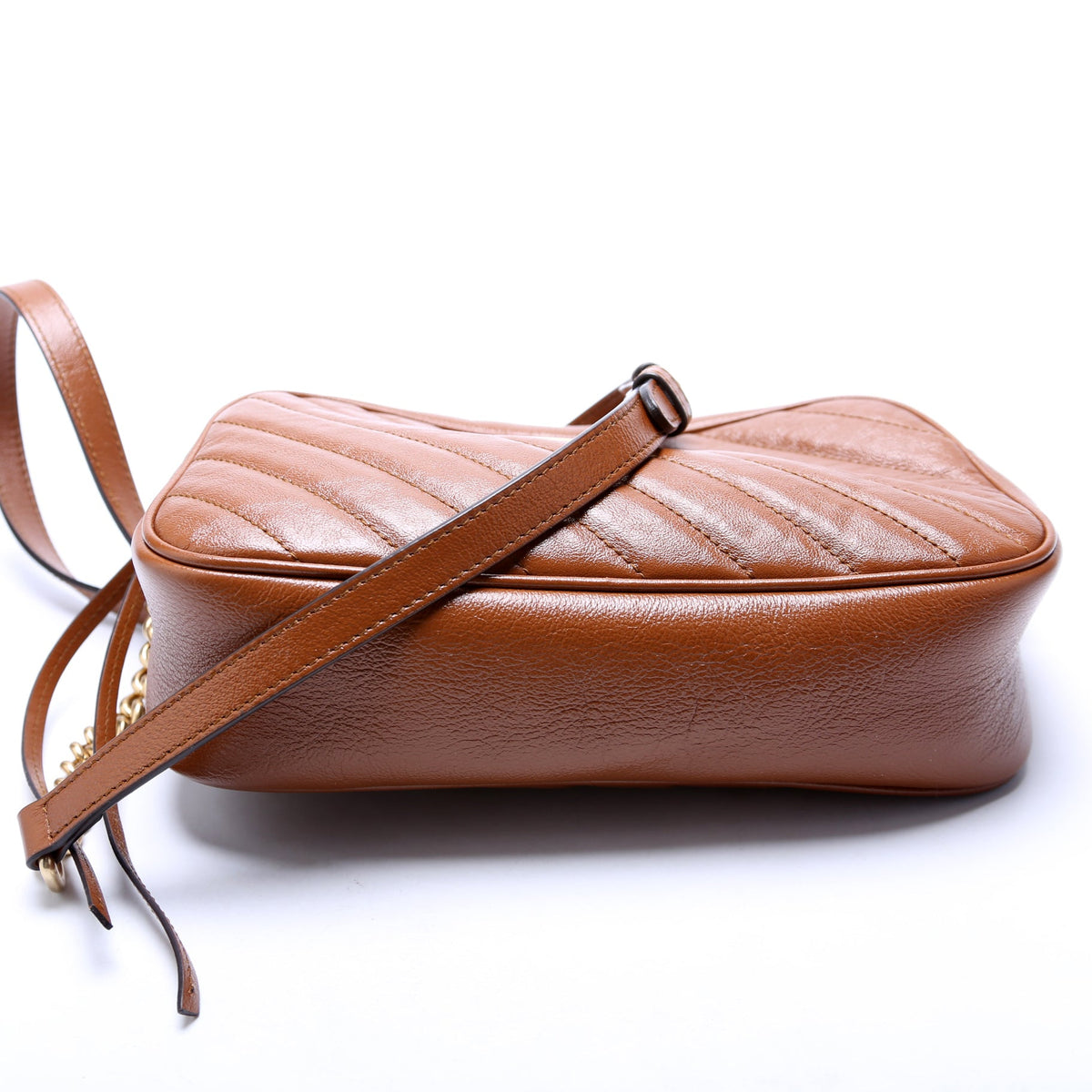 Marmont Small Leather Camera Brown