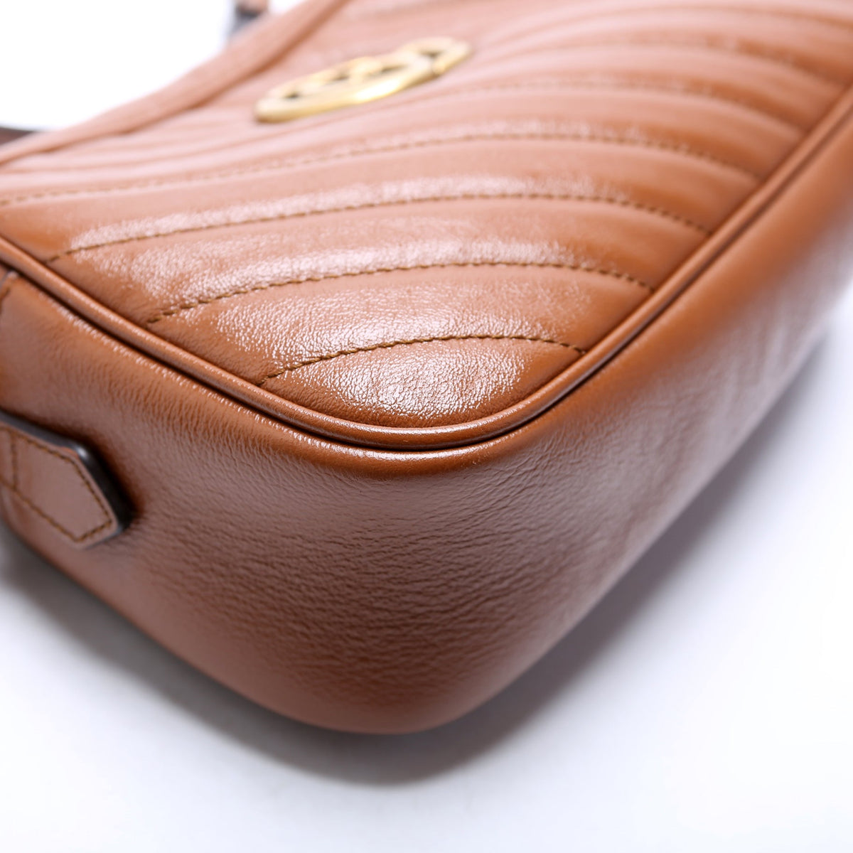 Marmont Small Leather Camera Brown