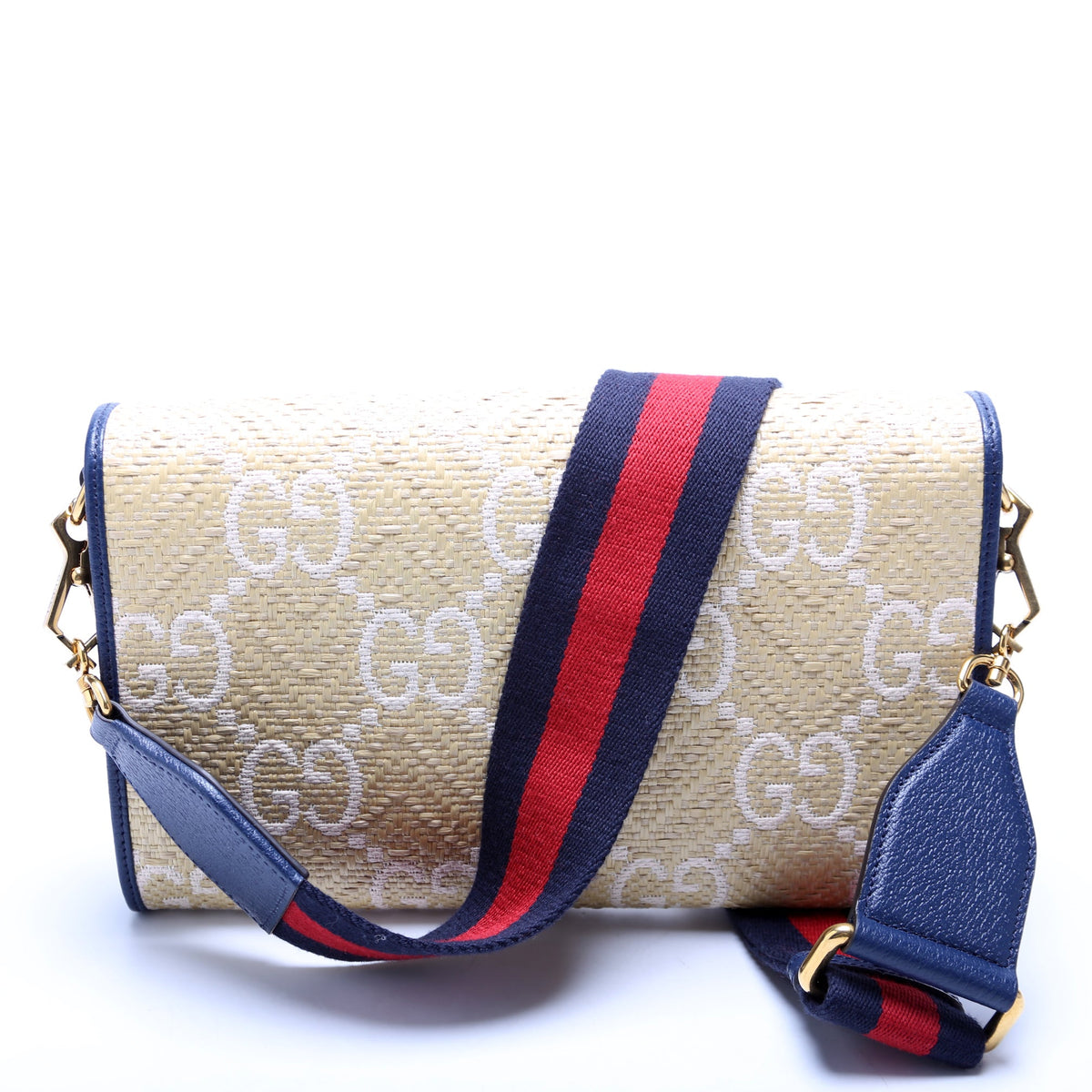 Horsebit  Raffia Beige/Navy