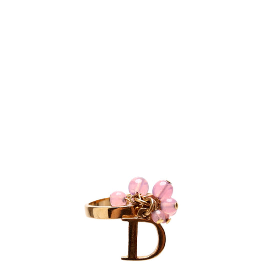Beaded D Logo Ring Size 5.5