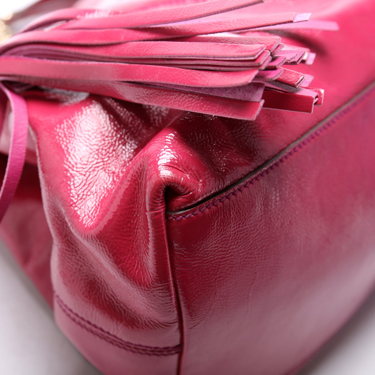 Soho Patent Leather Shoulder Medium Pink