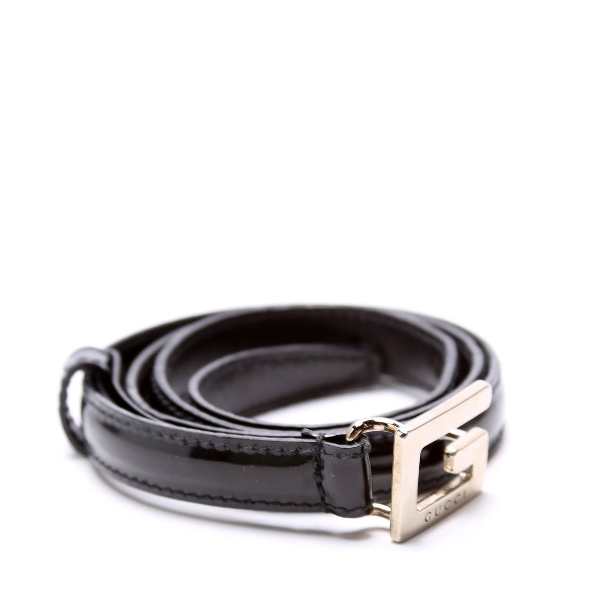 Square G Thin Vintage Belt Size / Black