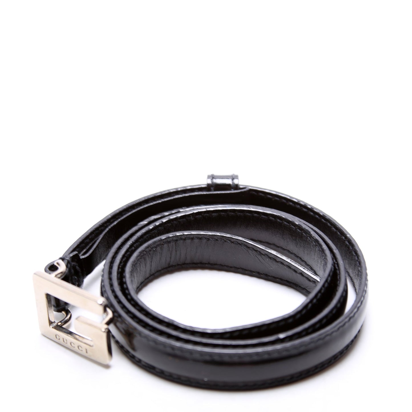 Gucci Square G Thin Vintage Belt Size / Black