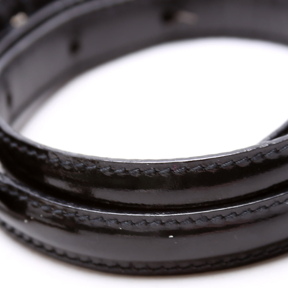 Square G Thin Vintage Belt Size / Black
