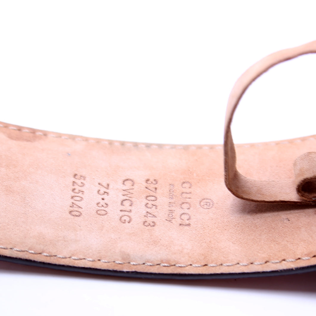 Interlocking GG Smooth Leather Belt Size / Pink
