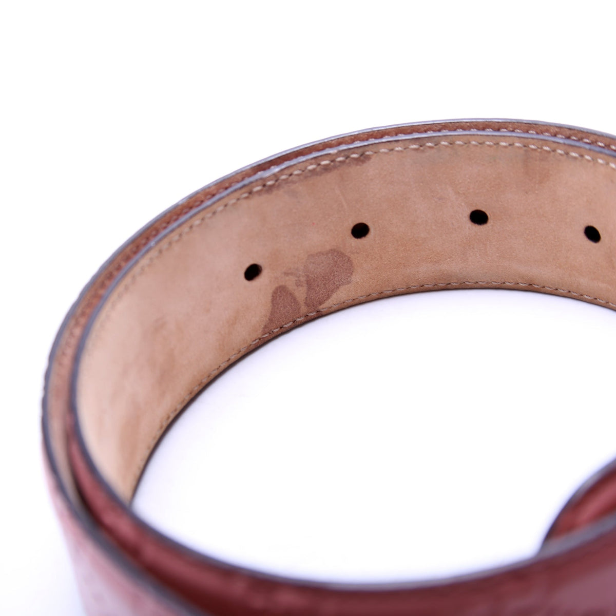 Interlocking GG Smooth Leather Belt Size / Pink