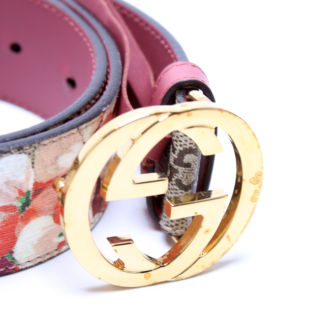 Gucci  Interlocking GG Blooms Belt Size / Beige/Mauve