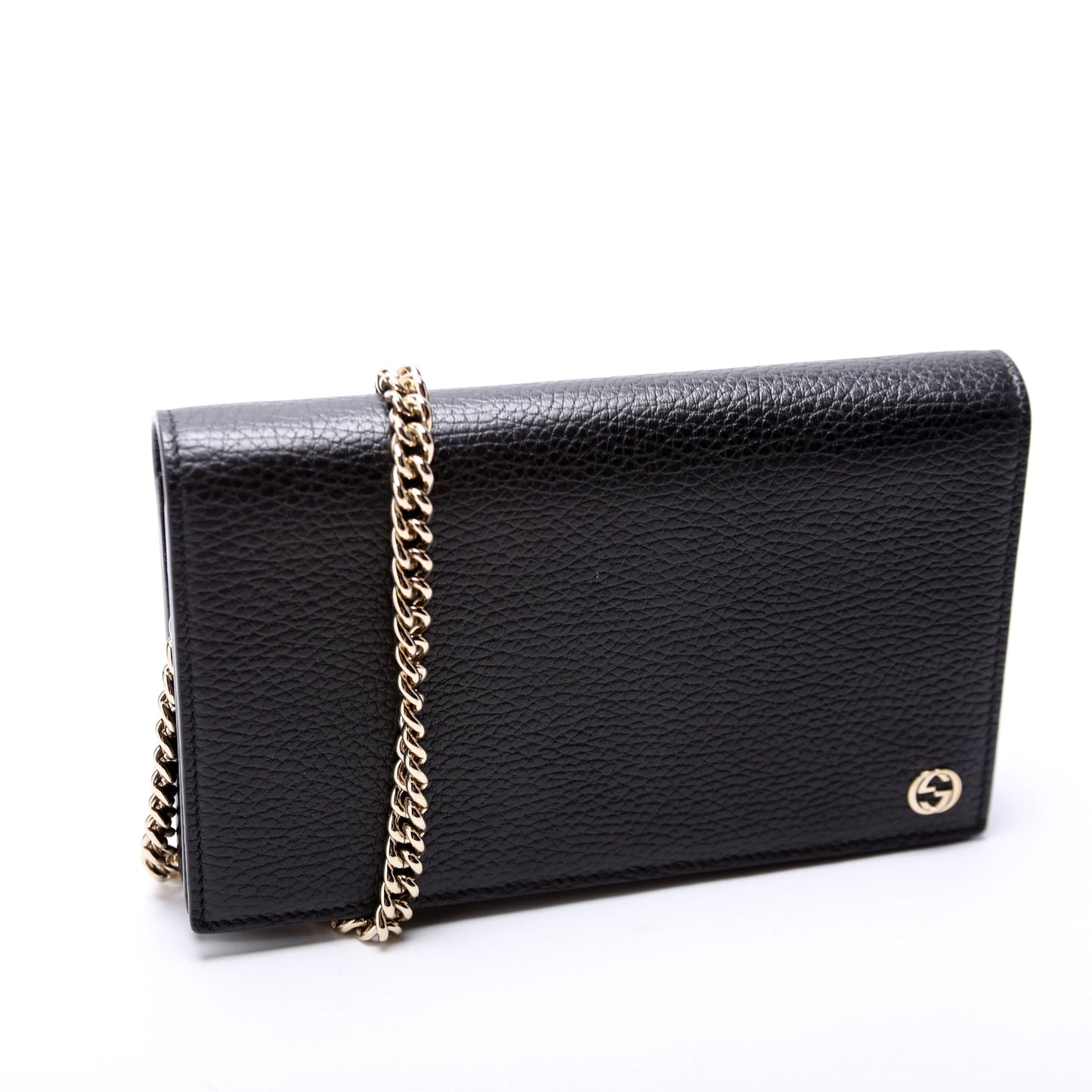 Interlocking GG Chain Wallet Black