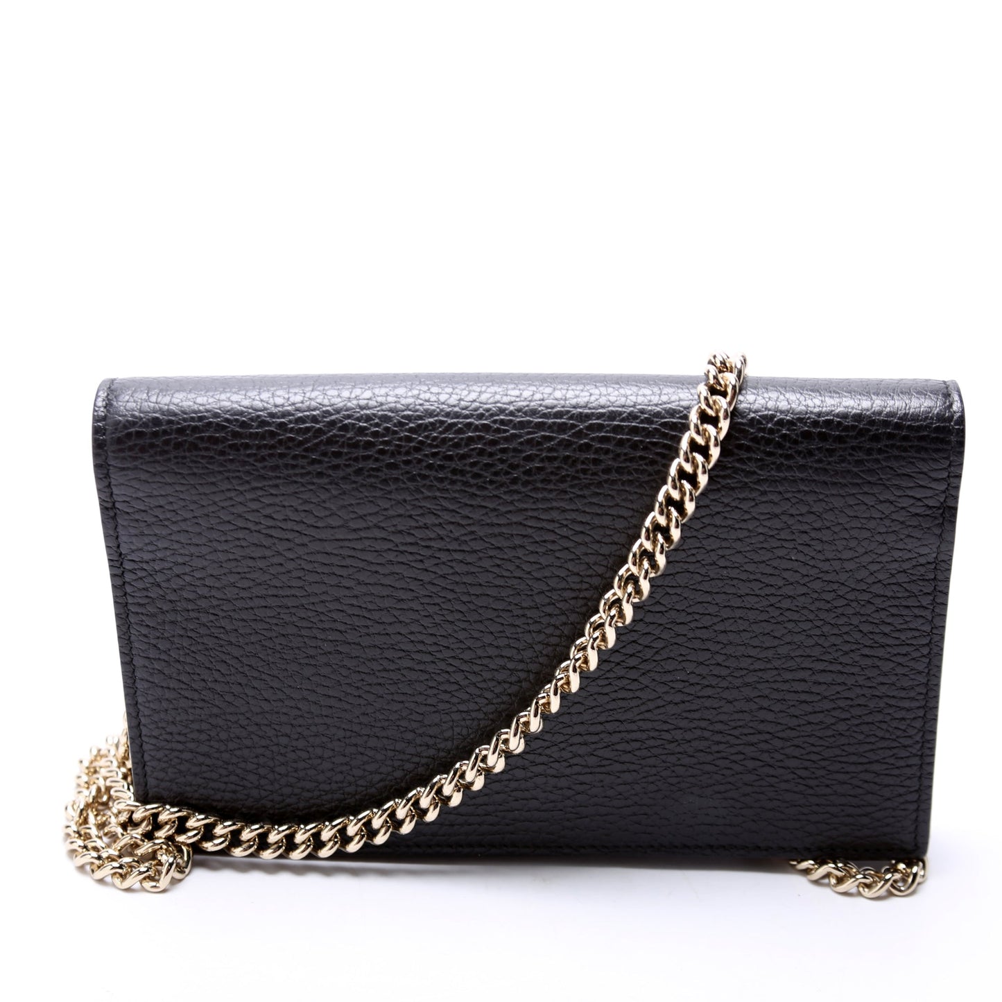 Interlocking GG Chain Wallet Black