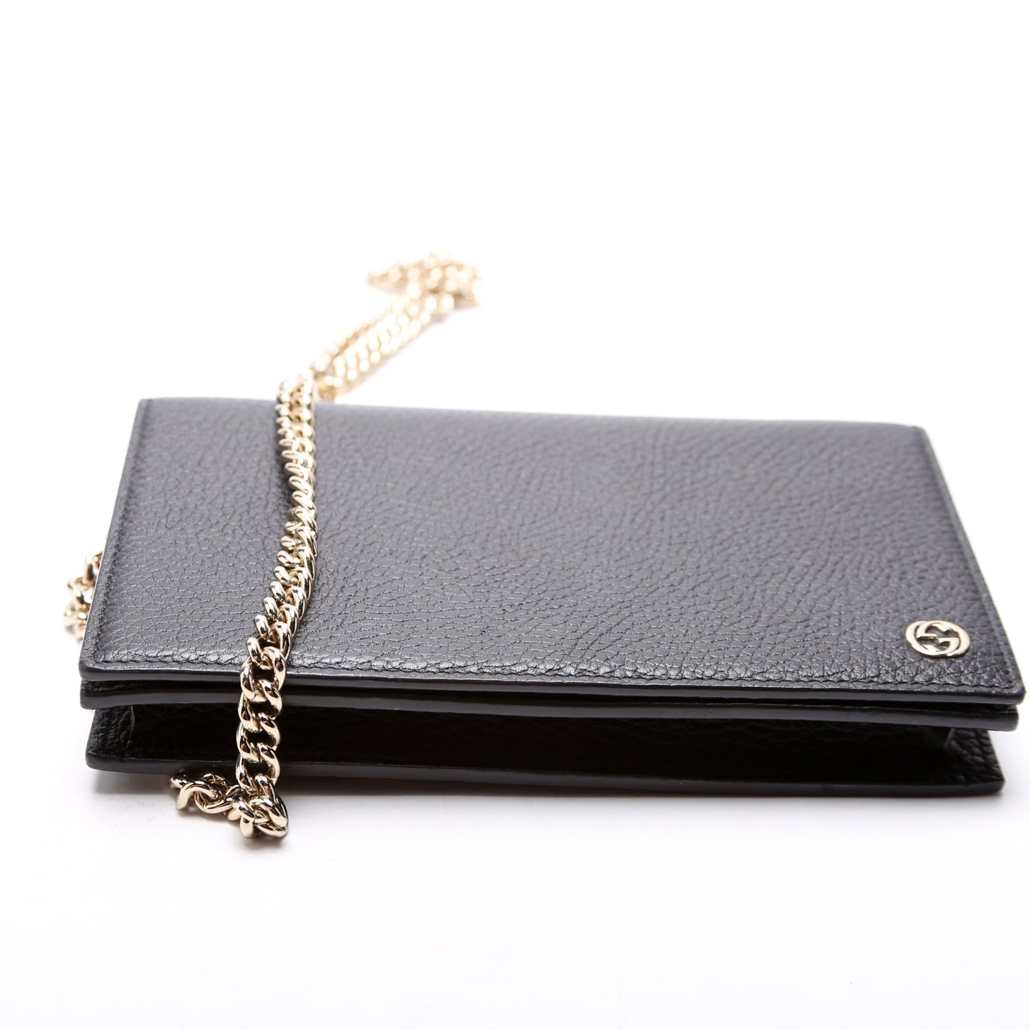 Interlocking GG Chain Wallet Black