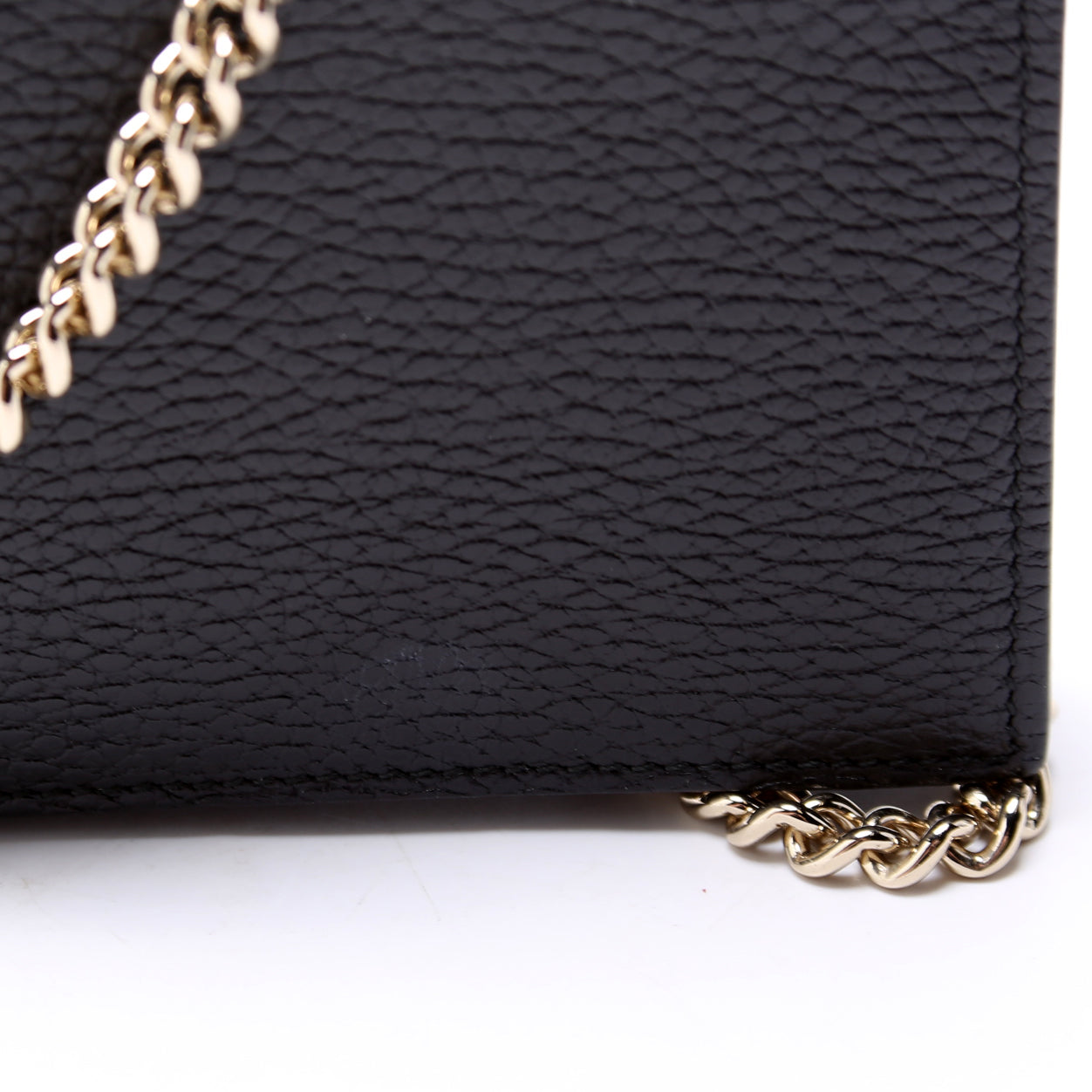 Interlocking GG Chain Wallet Black