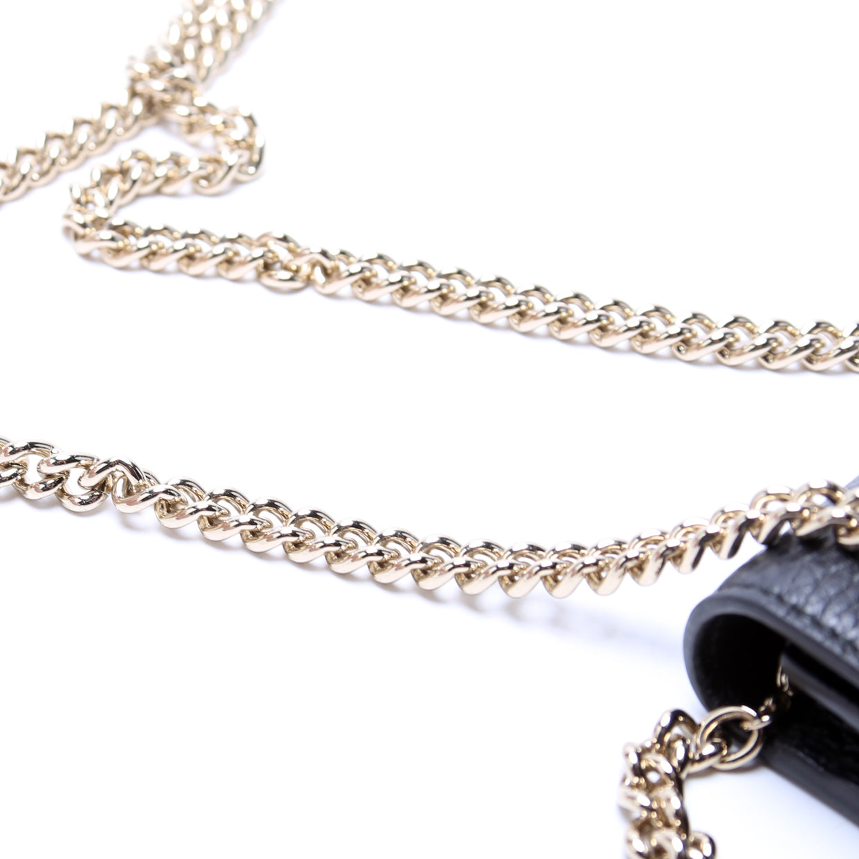 Interlocking GG Chain Wallet Black