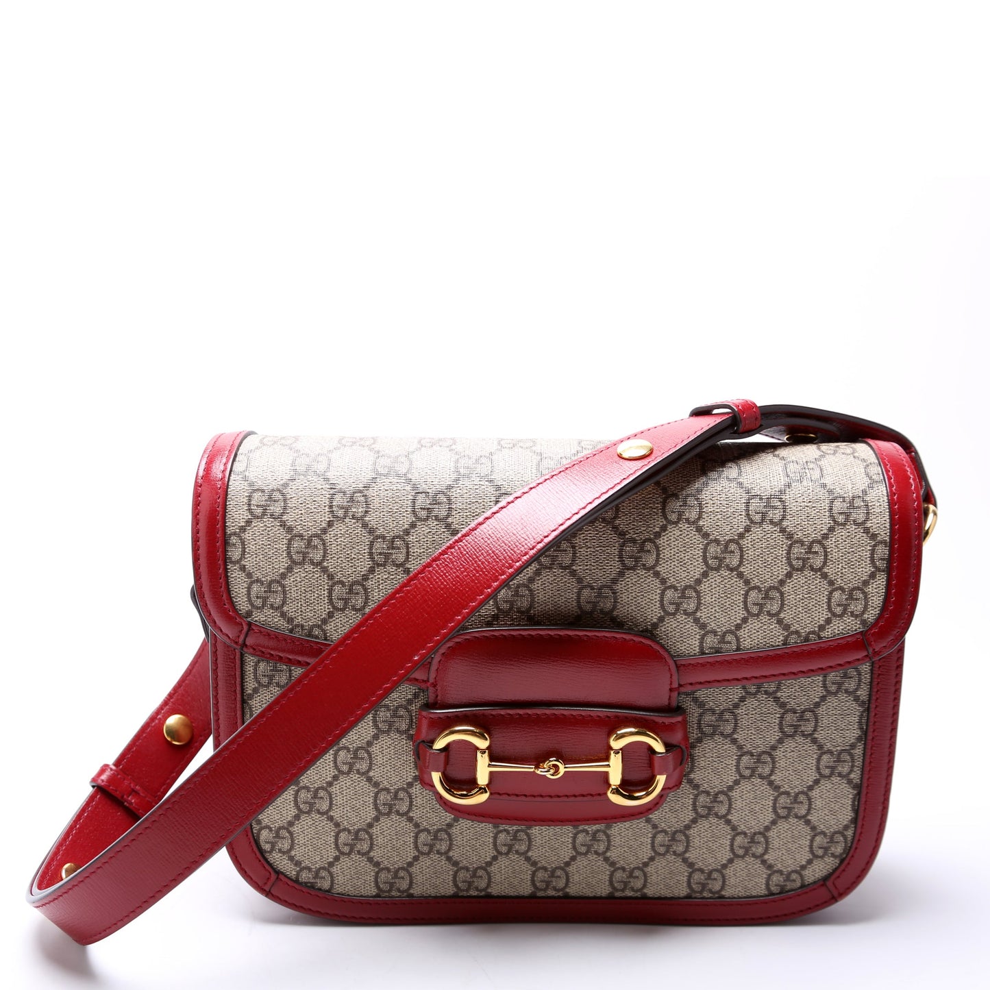 Gucci  Horsebit  Shoulder Bag Red