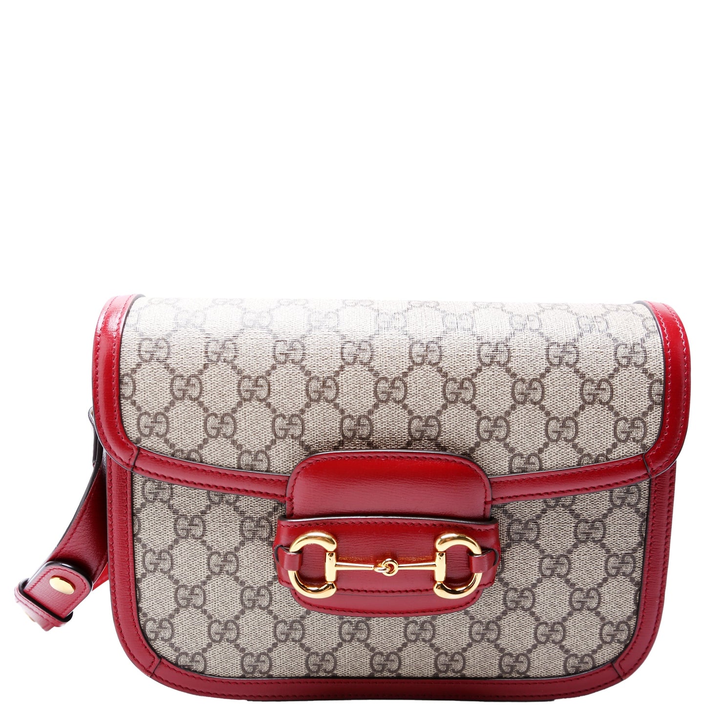 Gucci  Horsebit  Shoulder Bag Red