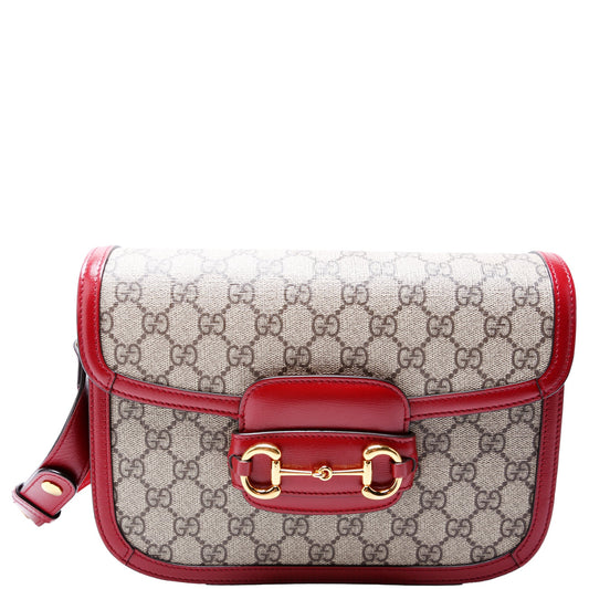 Gucci  Horsebit  Shoulder Bag Red