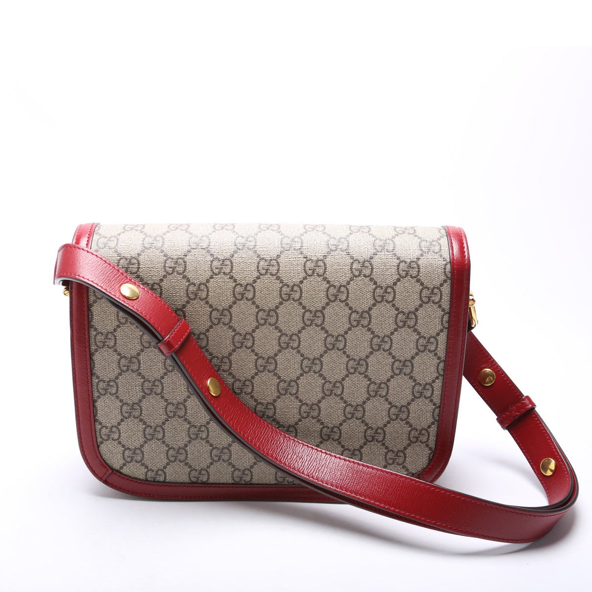 Horsebit  Shoulder Bag Red