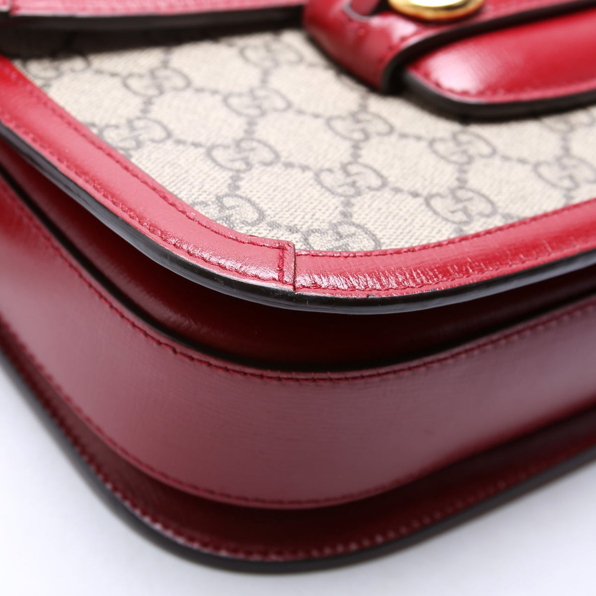 Horsebit  Shoulder Bag Red