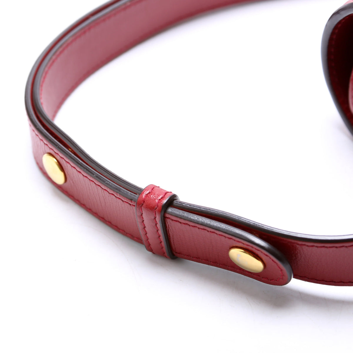 Horsebit  Shoulder Bag Red