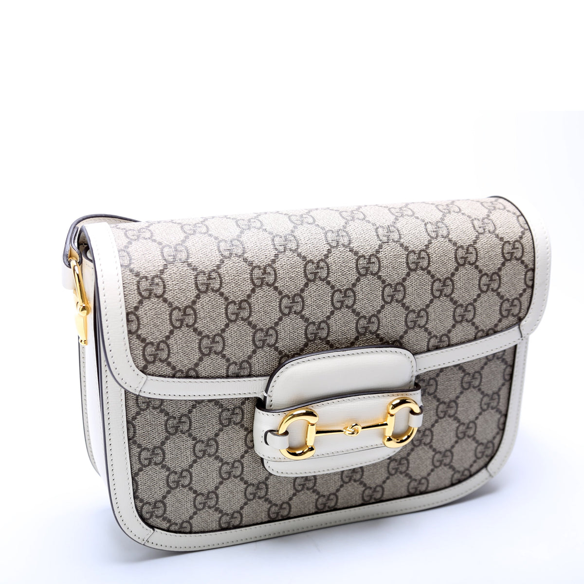 Horsebit  Shoulder Bag White