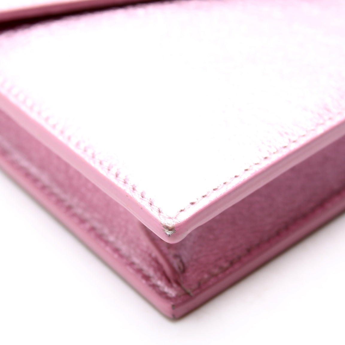 Envelope Chain Wallet Metallic Calfskin  Purple