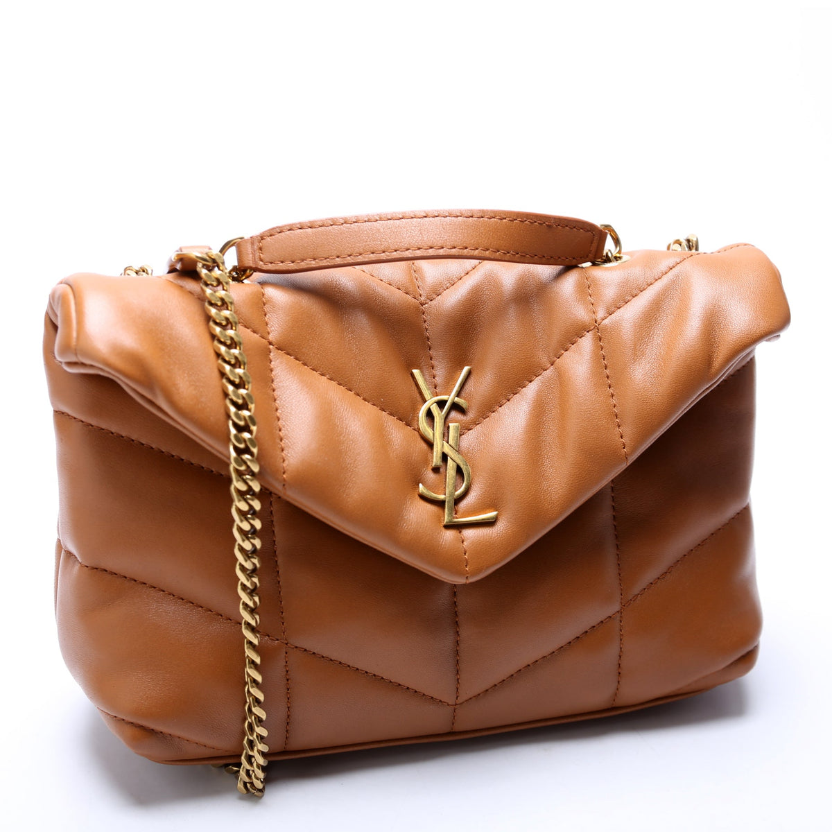 Puffer Toy Quilted Lambskin  Tan