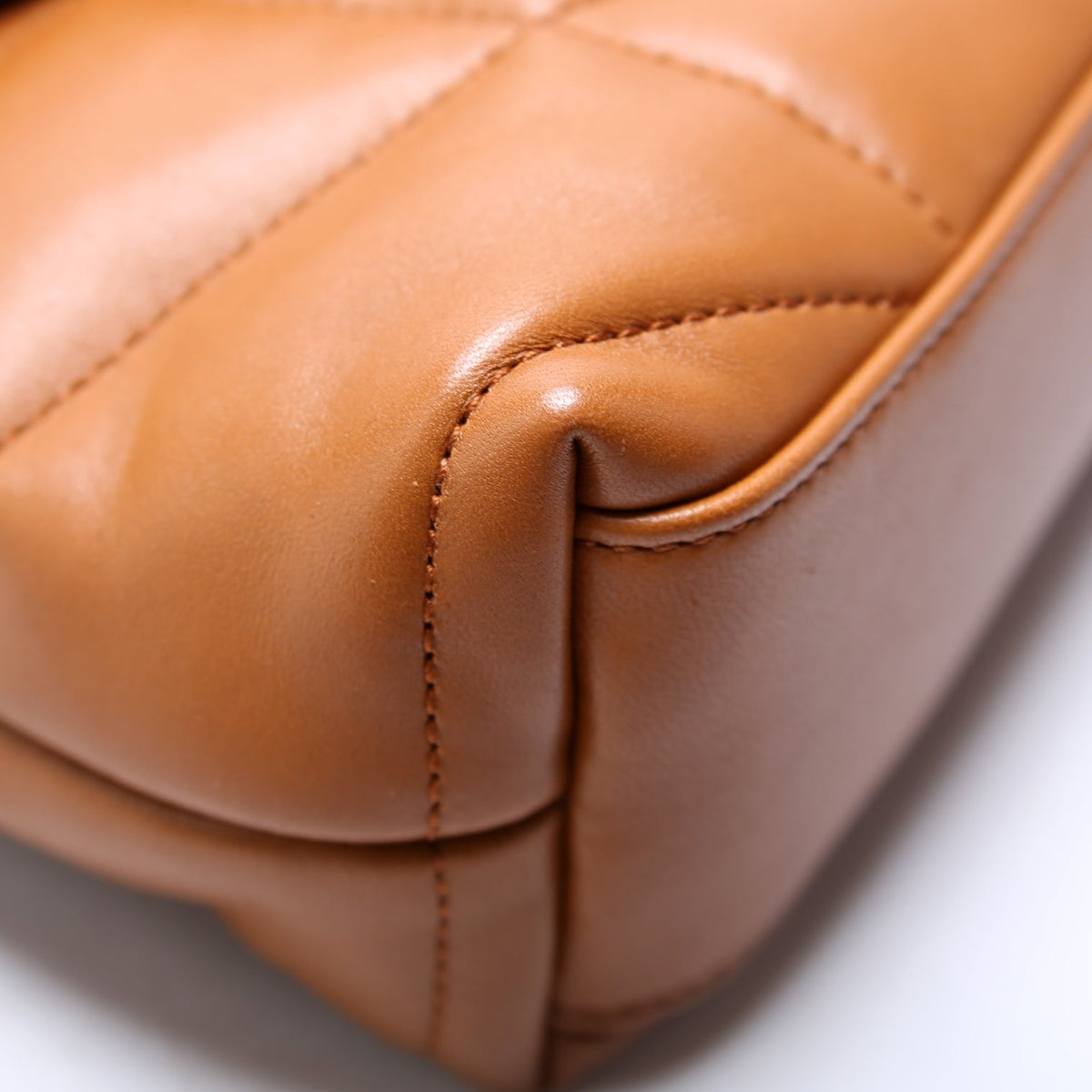 Puffer Toy Quilted Lambskin  Tan
