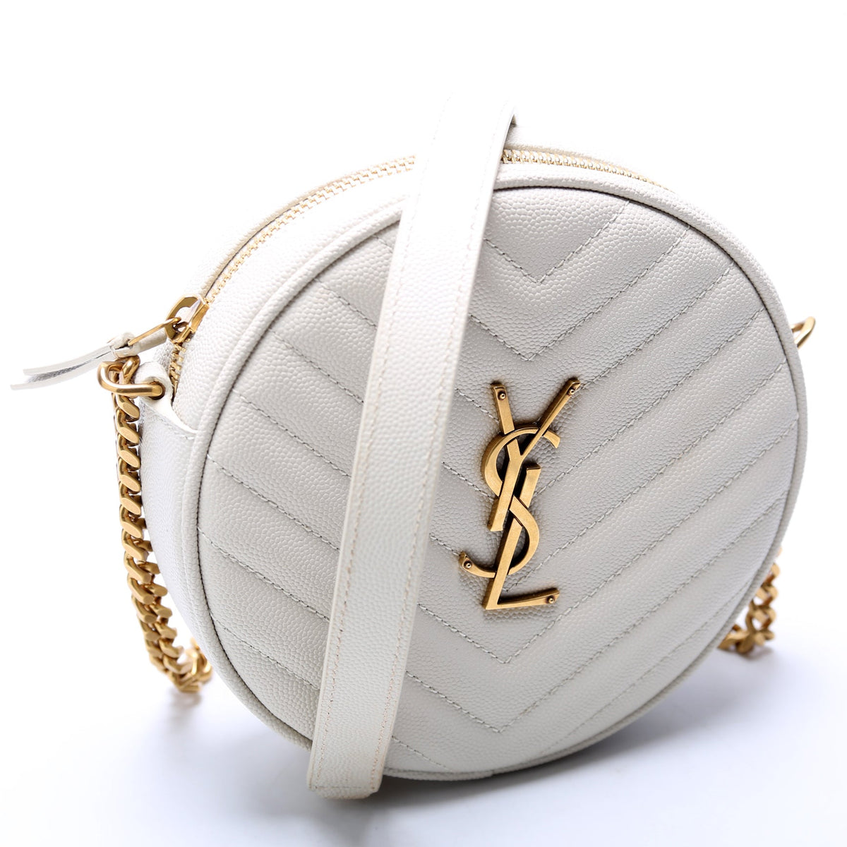 Grain De Poudre Round Camera Bag White