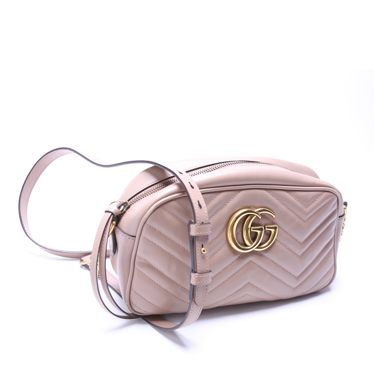 Marmont Small Leather Camera Tan