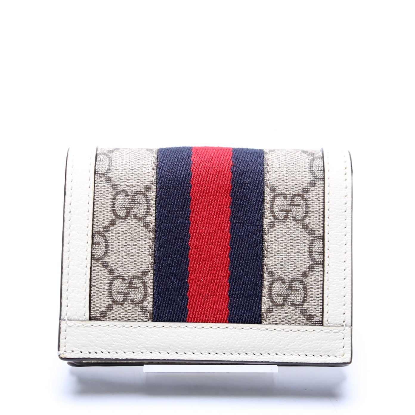 Ophidia GG Card Case Wallet White